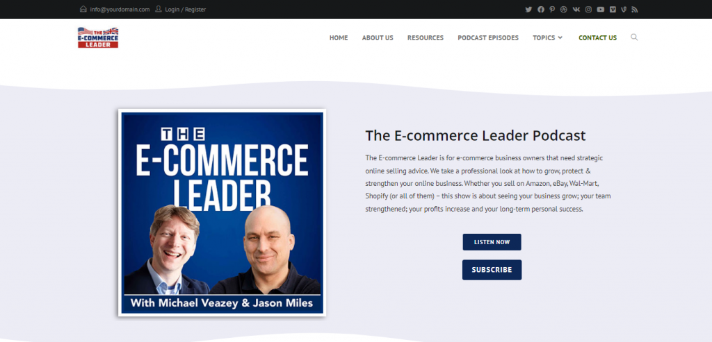 The Ecommerce Leader - Top Best Ecommerce Podcasts of 2022